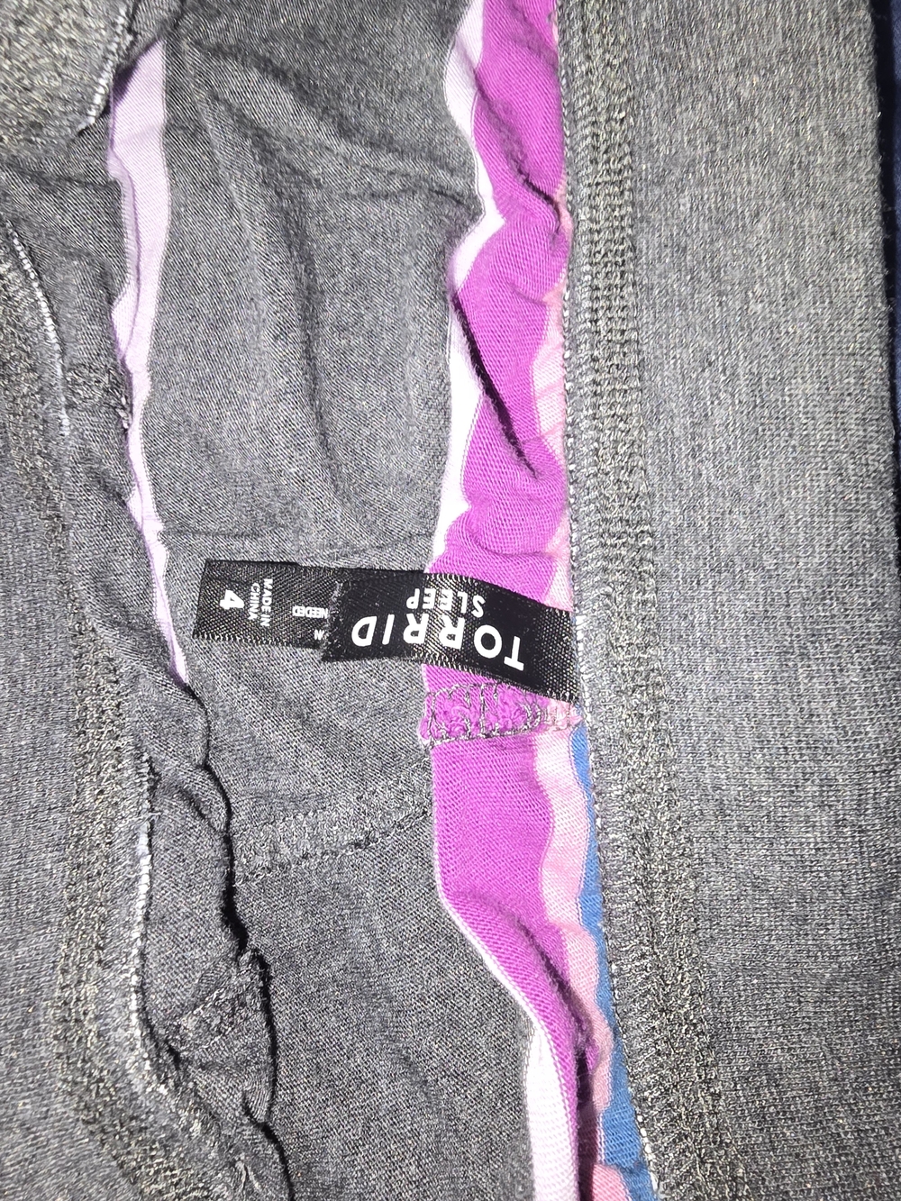 torrid Gray Sleepwear Set with Pink Trim - Picture 2 of 4